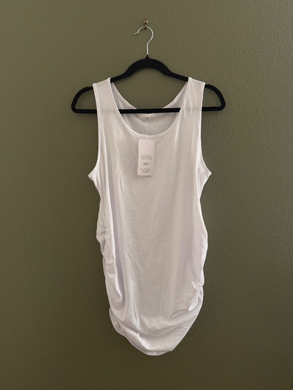 NWT Maternity Tank with Ruching - XL